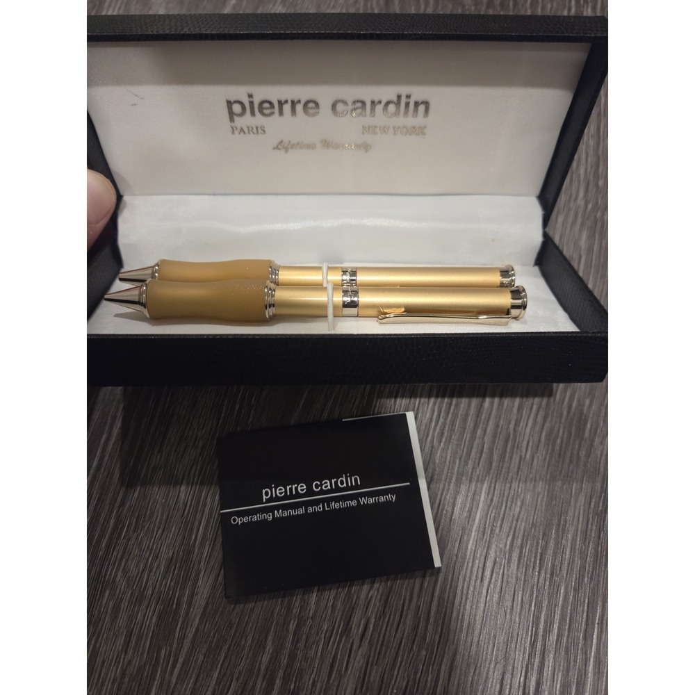 Pierre Cardin Gold Chrome Comfort Grip Pen & Pencil Set